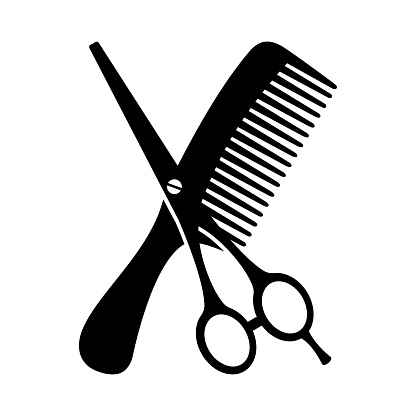 scissors and comb